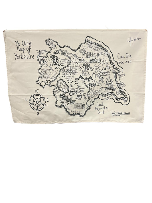 Ye Olde Map of Yorkshire - Tea Towel - Luke Horton