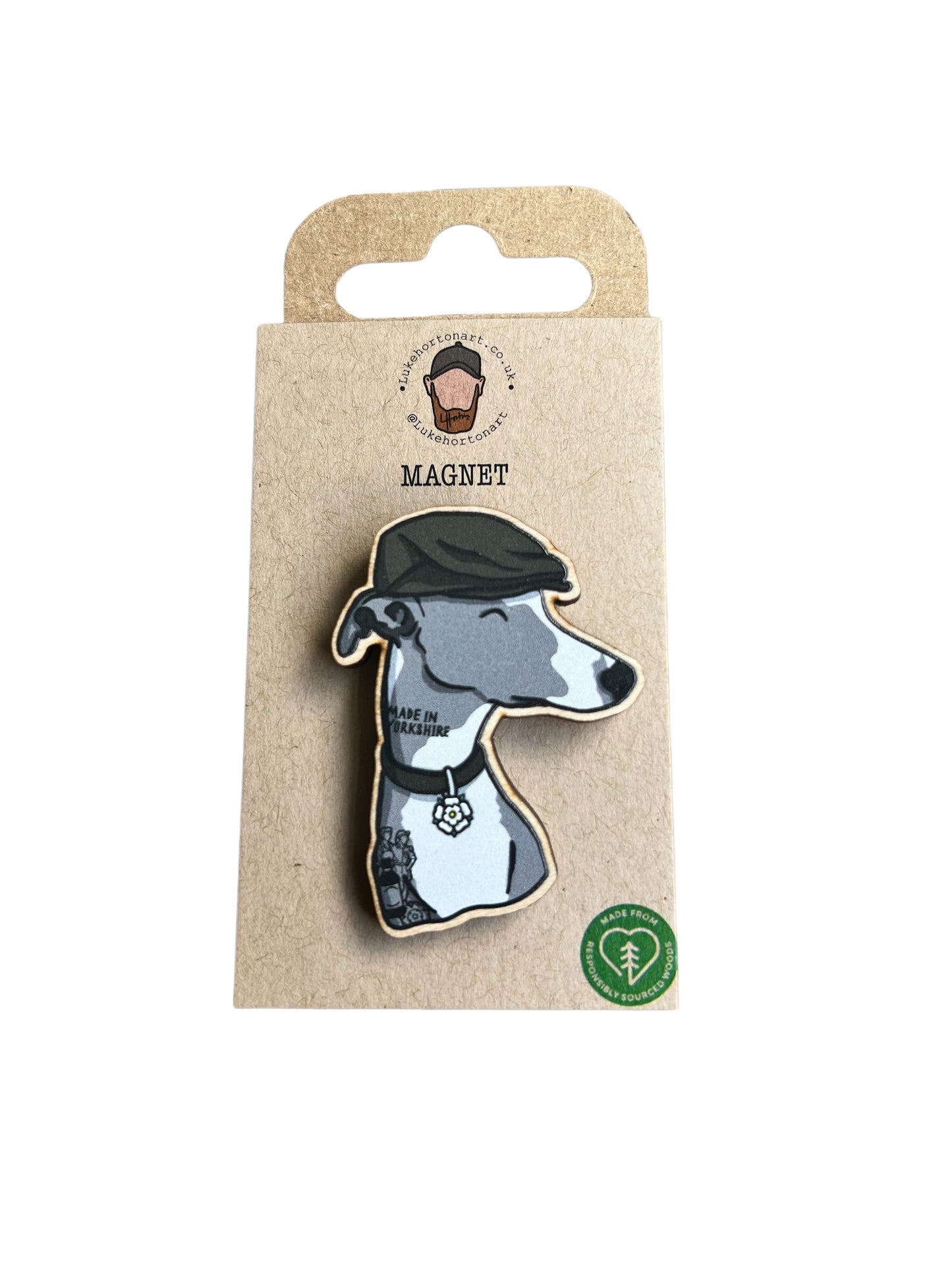 Jack The Whippet - Yorkshire Fridge Magnet