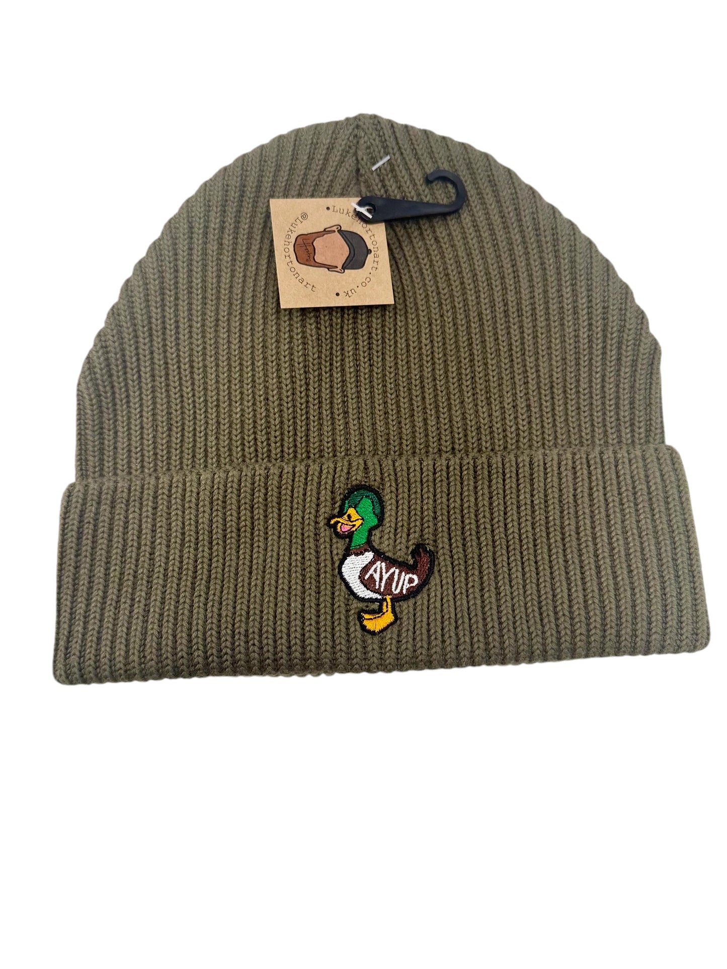 Khaki Ayup Duck - Premium Beanie - Luke Horton