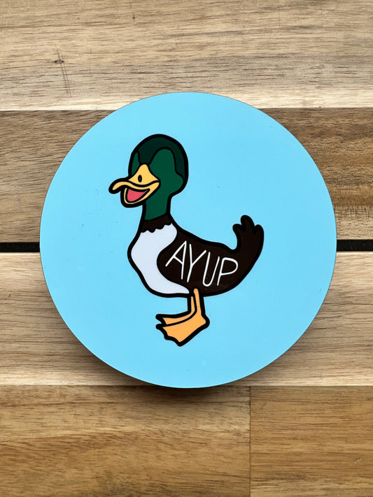 Ayup Duck Coaster - Yorkshire Slang - Luke Horton