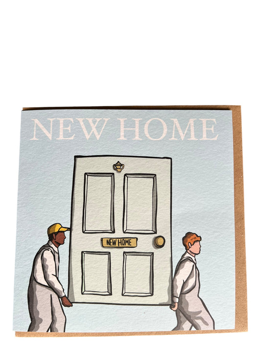 New Home - Greetings Card - Includes Bullion Chocolate - LukeHorton Art