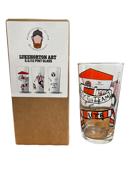 SUFC Reyt Team Pint Glass