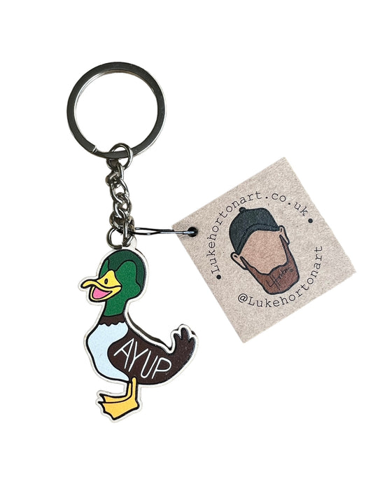 Ayup Duck Keyring - Yorkshire Art Keyring