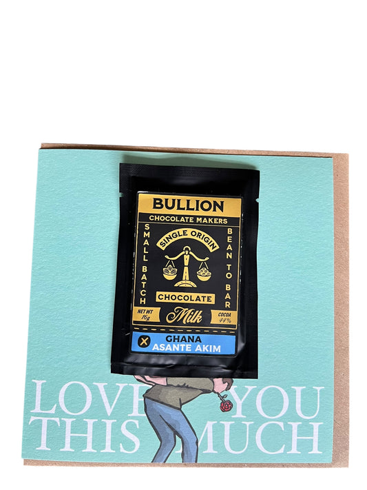 Love You This Much - Greetings Card - Includes Bullion Chocolate - LukeHorton Art