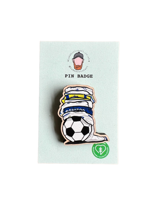 LUFC Shirts - ECO Pin Badge - LukeHorton Art