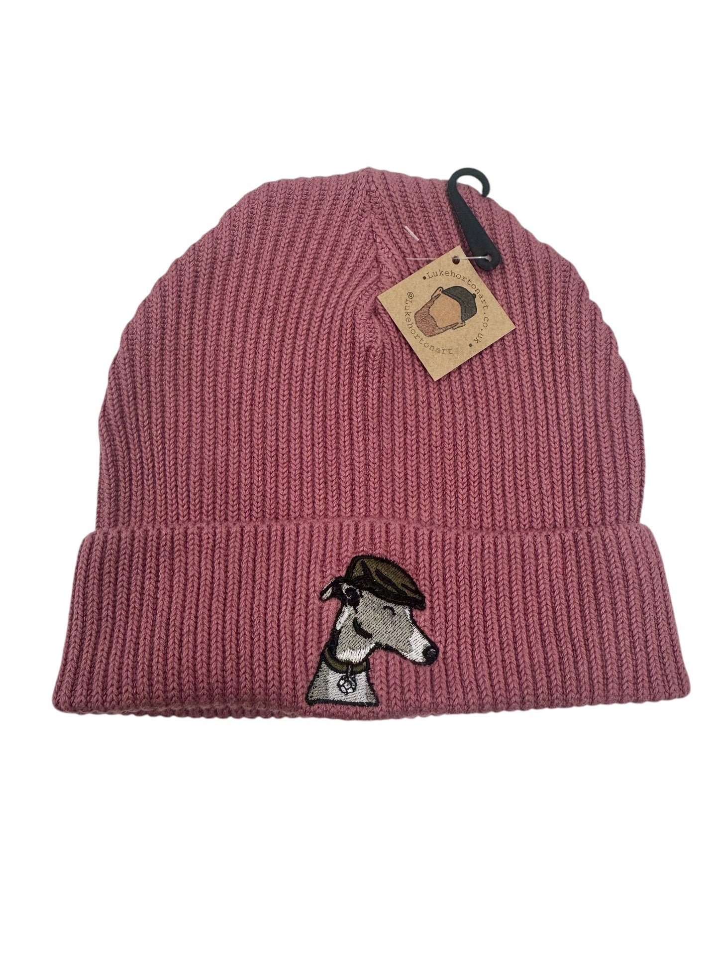 Pink Jack The Whippet - Premium Beanie - Luke Horton