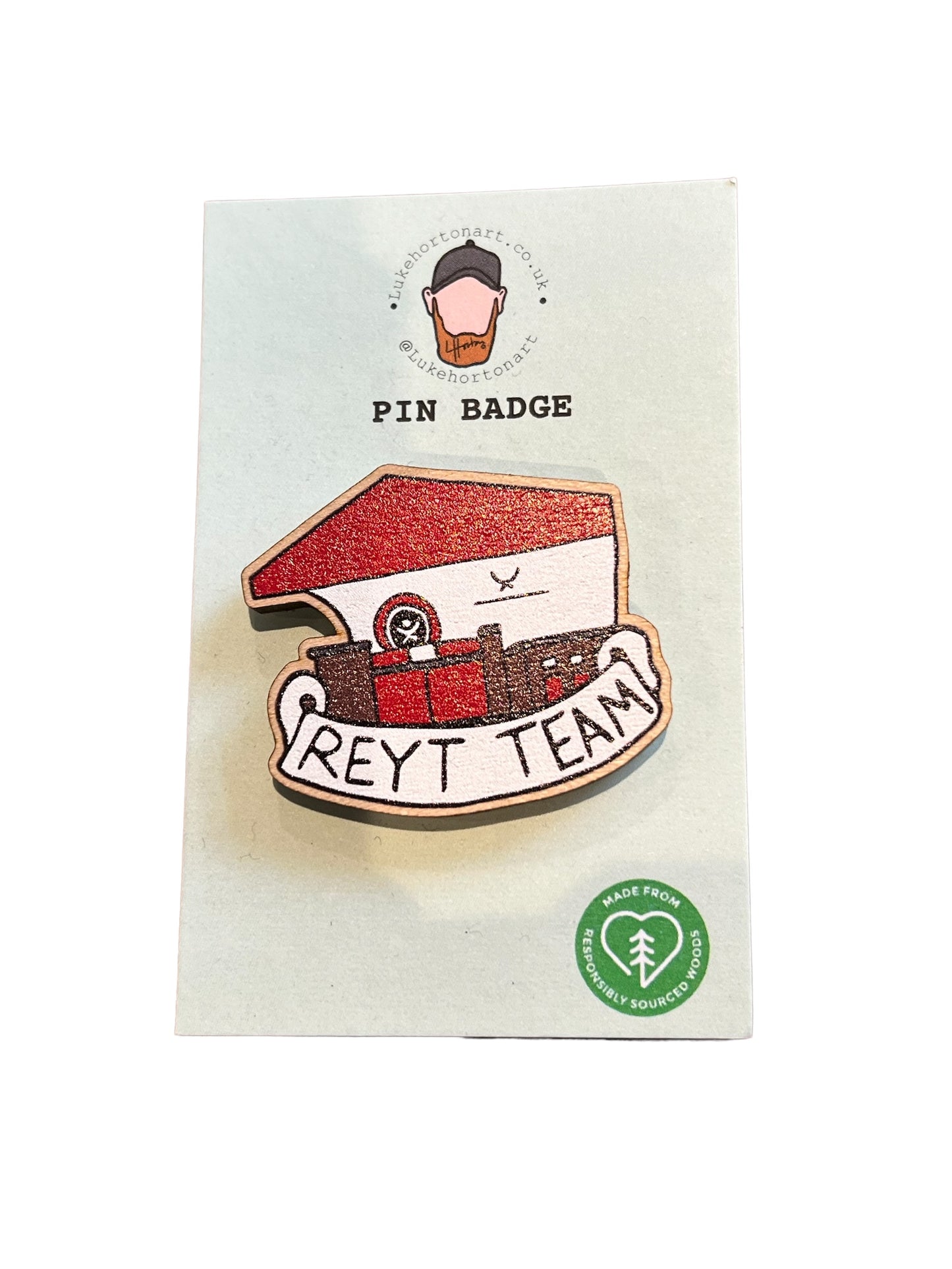 SUFC Reyt Team - ECO Pin Badge - LukeHorton Art