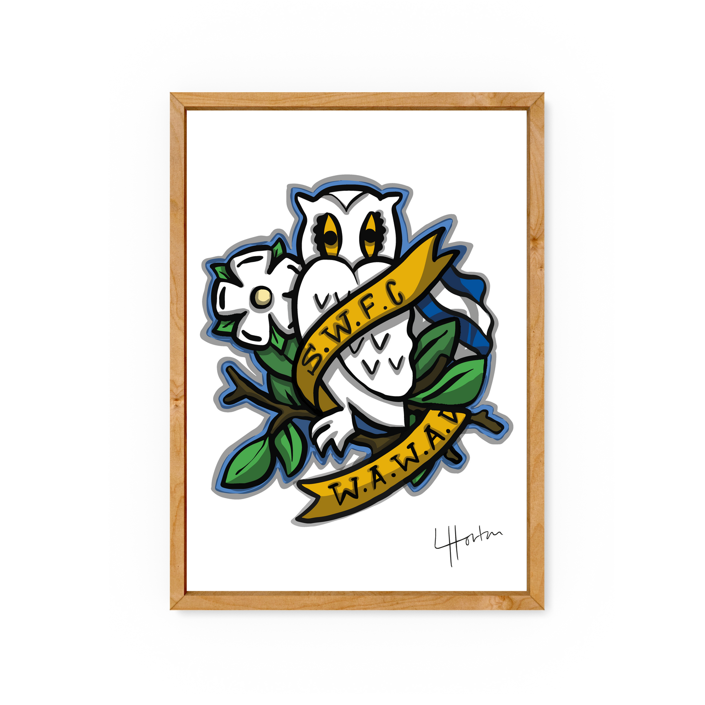 SWFC Tattoo Print - Sheffield Wednesday Art Print - Luke Horton