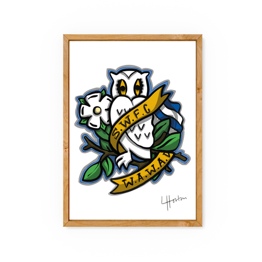 SWFC Tattoo Print - Sheffield Wednesday Art Print - Luke Horton