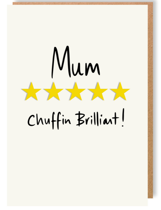 Chuffin Brilliant Mum  Greetings Card - LukeHorton Art