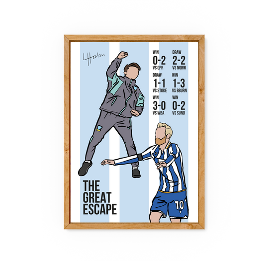 The Great Escape - Sheffield Wednesday Art Print - Luke Horton