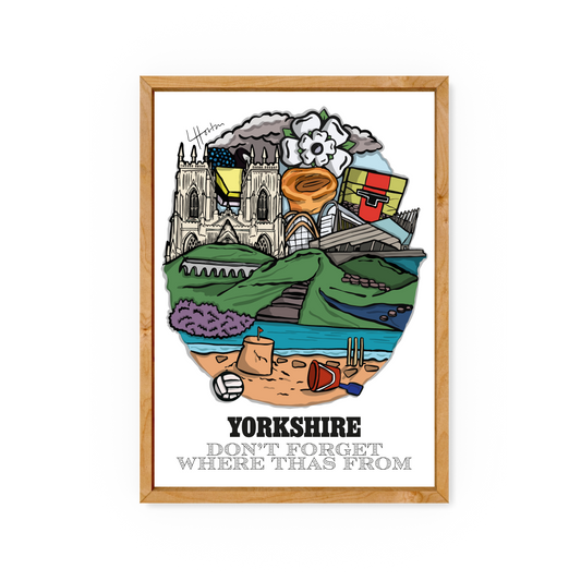 Don't Forget Where Thas From - Yorkshire Slang Print - Luke Horton