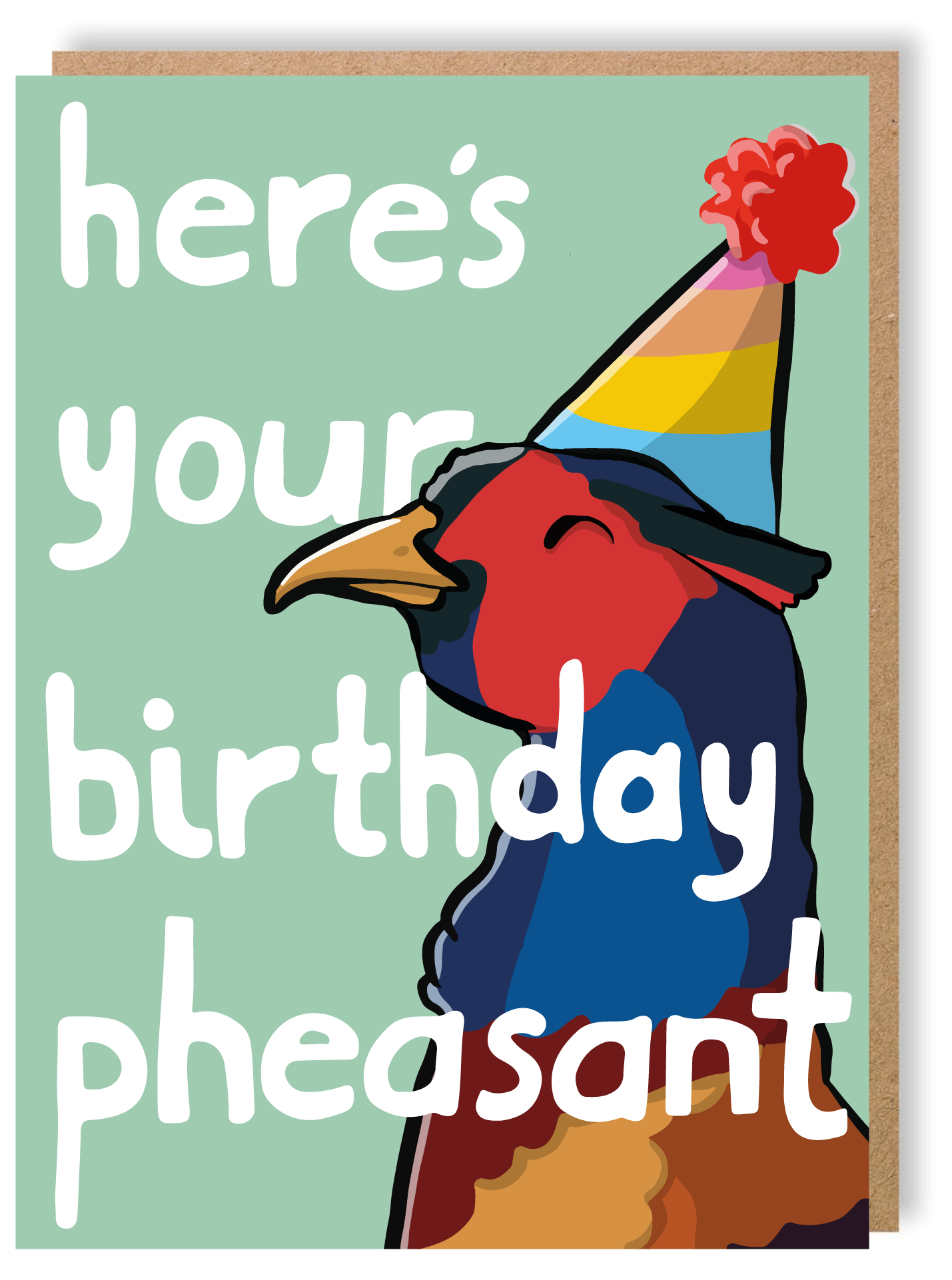 Birthday Pheasant 2  - Greetings Card - LukeHorton Art