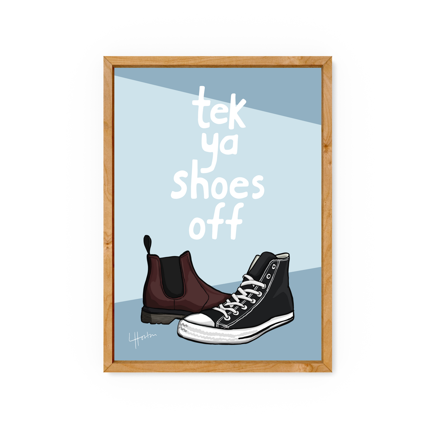 Tek Ya Shoes Off - Yorkshire Slang Art Print - Luke Horton