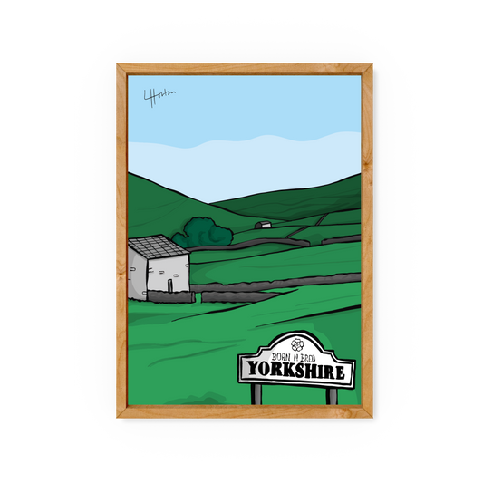 Yorkshire, Born n Bred - Yorkshire Slang Print - Luke Horton