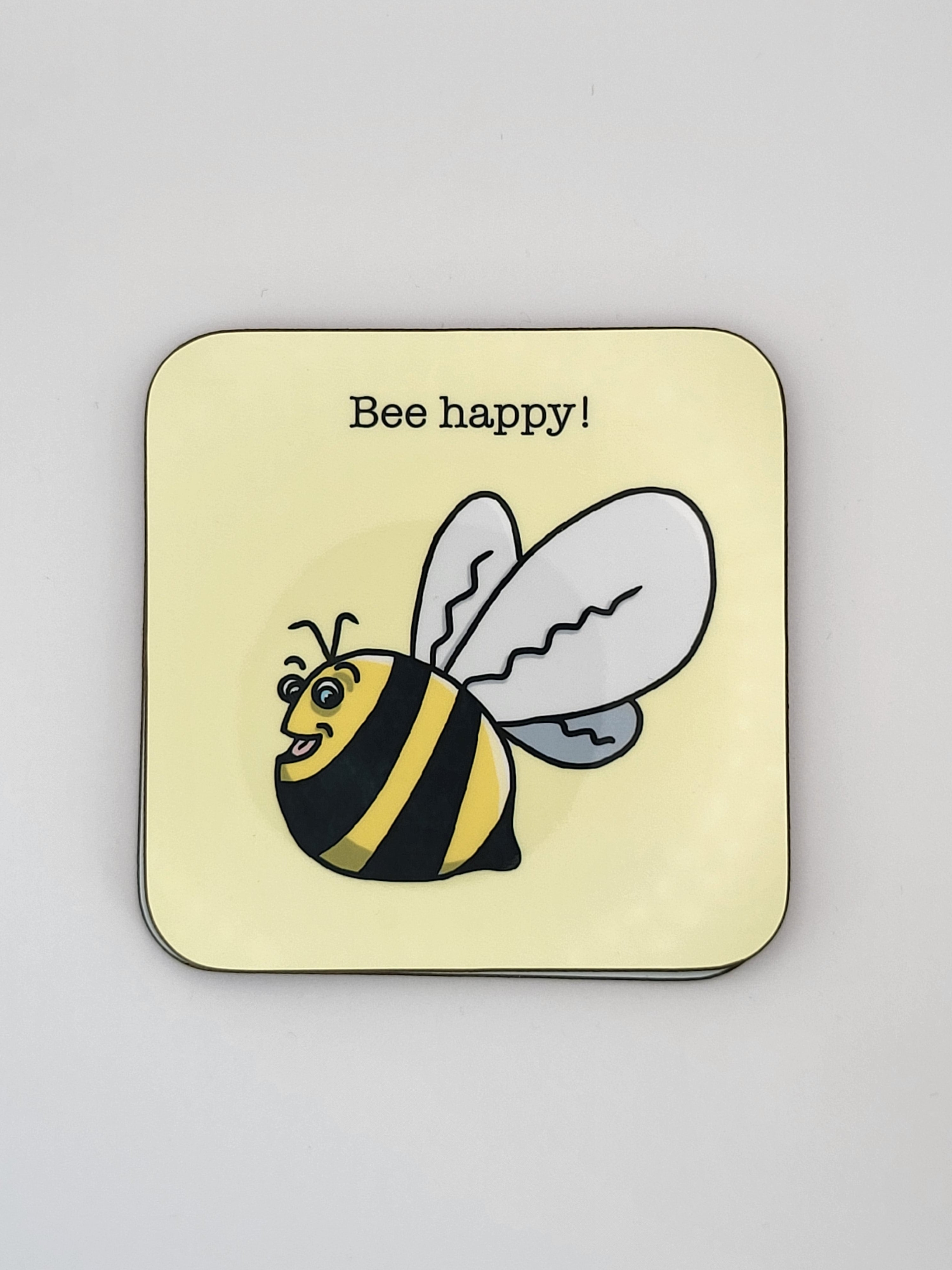 Bee Happy Coaster Animal Luke Horton Luke Horton Art