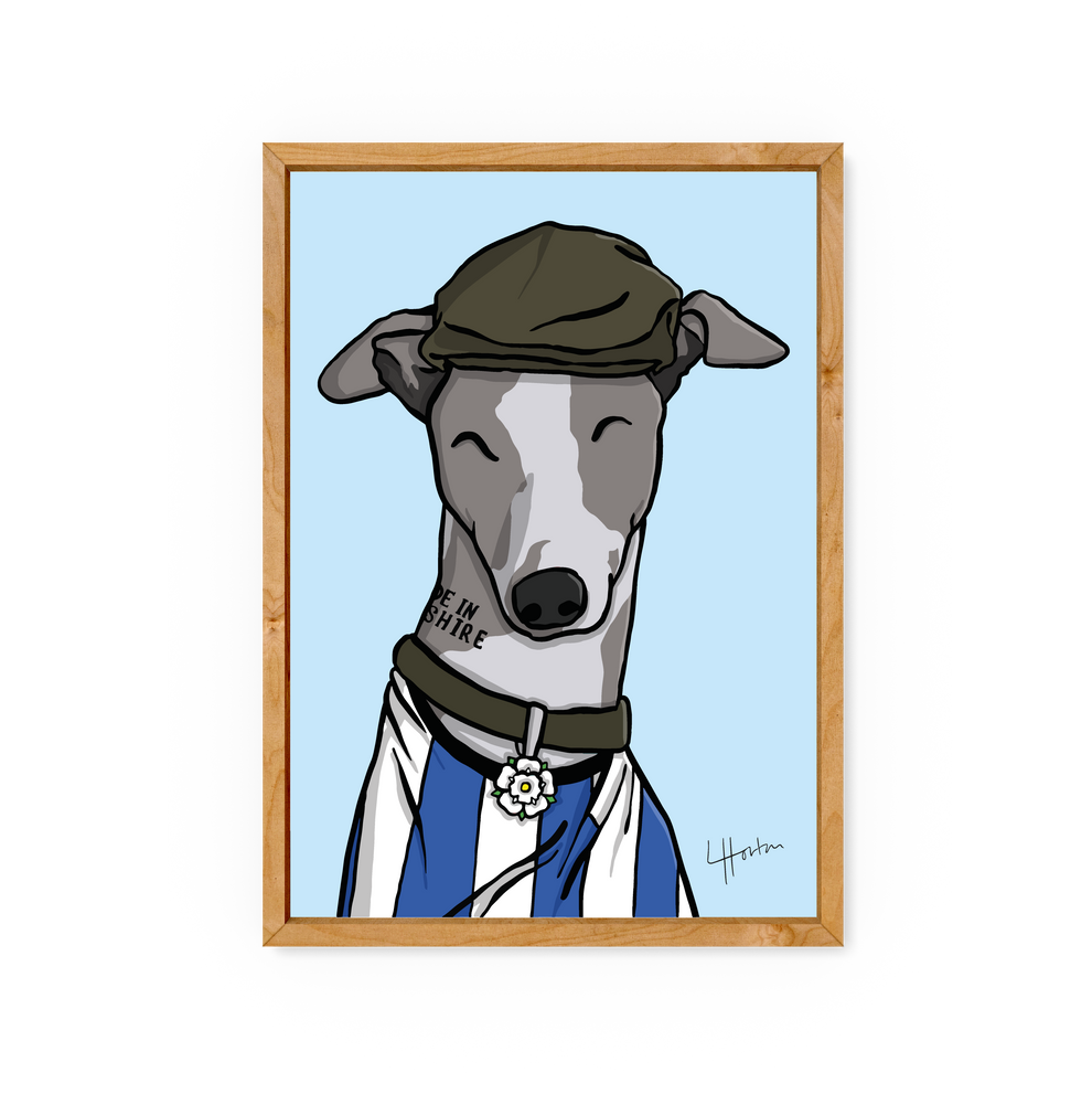 Jack The Whippet is an OWL - Sheffield Wednesday Art Print - Luke Hort ...