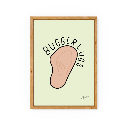 Buggerlugs - Yorkshire Slang Art Print - Luke Horton